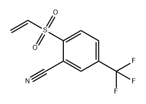 2-(ethenesulfonyl)-5-(trifluoromethyl)benzonitrile Structure