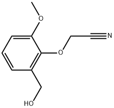 2-[2-(Hydroxymethyl)-6-methoxyphenoxy]acetonitrile Structure