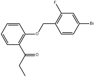 1-[2-[(4-Bromo-2-fluorophenyl)methoxy]phenyl]-1-propanone Structure