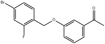 1-[3-[(4-Bromo-2-fluorophenyl)methoxy]phenyl]ethanone Structure