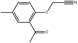 2-(2-Acetyl-4-methylphenoxy)acetonitrile Structure