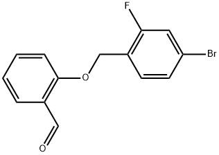 2-[(4-Bromo-2-fluorophenyl)methoxy]benzaldehyde Structure