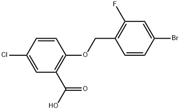 2-[(4-Bromo-2-fluorophenyl)methoxy]-5-chlorobenzoic acid Structure