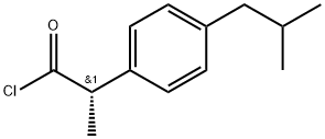 Benzeneacetyl chloride, α-methyl-4-(2-methylpropyl)-, (αS)- Structure