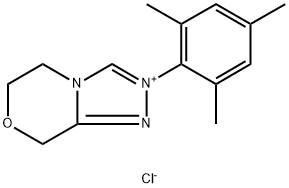 2-Mesityl-5,6-dihydro-8H-[1,2,4]triazolo[3,4-c][1,4]oxazin-2-ium chloride Structure