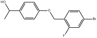 4-[(4-Bromo-2-fluorophenyl)methoxy]-α-methylbenzenemethanol Structure