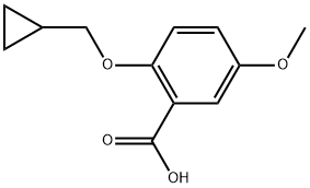 2-(Cyclopropylmethoxy)-5-methoxybenzoic acid Structure