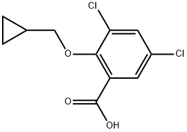 3,5-Dichloro-2-(cyclopropylmethoxy)benzoic acid Structure