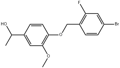 4-[(4-Bromo-2-fluorophenyl)methoxy]-3-methoxy-α-methylbenzenemethanol Structure