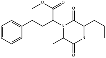 Pyrrolo[1,2-a]pyrazine-2(1H)-acetic acid, hexahydro-3-methyl-1,4-dioxo-α-(2-phenylethyl)-, methyl ester, [3S-[2(R*),3α,8β]]- (9CI) Structure