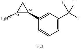 rac-(1R,2S)-2-[3-(trifluoromethyl)phenyl]cyclopropan-1-amine hydrochloride Structure