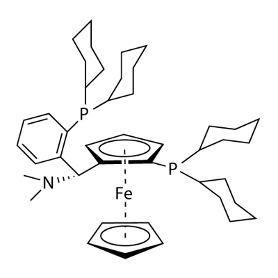 (R)-(+)-[(R)-2-Dicyclohexylphosphinoferrocenyl](N,N-dimethylamino)(2-dicyclohexylphosphinophenyl)methane, min. 97% Structure