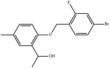 2-[(4-Bromo-2-fluorophenyl)methoxy]-α,5-dimethylbenzenemethanol Structure