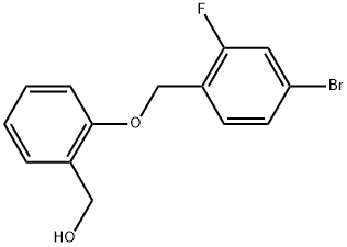 2-[(4-Bromo-2-fluorophenyl)methoxy]benzenemethanol Structure