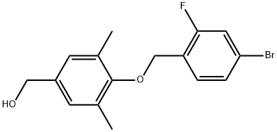 4-[(4-Bromo-2-fluorophenyl)methoxy]-3,5-dimethylbenzenemethanol Structure