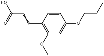 3-(2-Methoxy-4-propoxyphenyl)-2-propenoic acid Structure