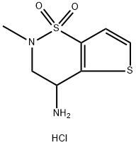 2-Methyl-3,4-dihydro-2h-thieno[2,3-e][1,2]thiazin-4-amine 1,1-dioxide hydrochloride Structure