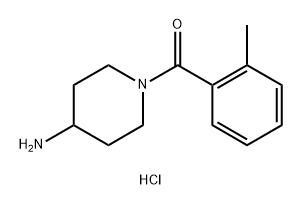 Methanone, (4-amino-1-piperidinyl)(2-methylphenyl)-, hydrochloride (1:1) Structure