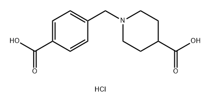 4-Piperidinecarboxylic acid, 1-[(4-carboxyphenyl)methyl]-, hydrochloride (1:1) Structure