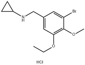 N-(3-bromo-5-ethoxy-4-methoxybenzyl)cyclopropanamine hydrochloride Structure