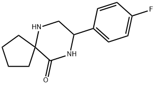 8-(4-Fluorophenyl)-6,9-diazaspiro[4.5]decan-10-one Structure