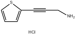 2-Propyn-1-amine, 3-(2-thienyl)-, hydrochloride (1:1) Structure