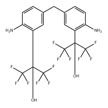 Benzenemethanol, 3,3'-methylenebis[6-amino-α,α-bis(trifluoromethyl)- 구조식 이미지