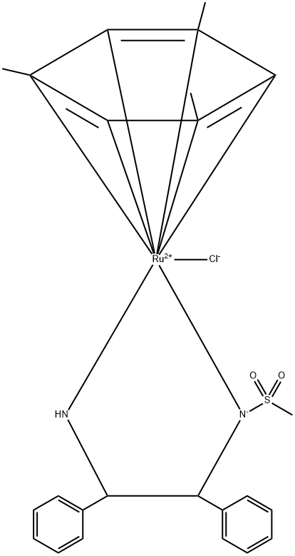 Chloro(Mesitylene)[(1R,2R)-(-)-2-aMino-1,2-diphenylethyl(MethylsulfonylaMido)]rutheniuM(II) RuCl(Mesitylene)[(R,R)-MsDpen] Structure