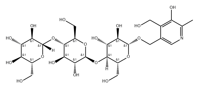 5'-O-(glucotriosyl)pyridoxine Structure