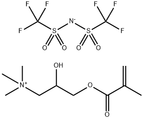 1-Propanaminium, 2-hydroxy-N,N,N-trimethyl-3-[(2-methyl-1-oxo-2-propen-1-yl)oxy]-, salt with 1,1,1-trifluoro-N-[(trifluoromethyl)sulfonyl]methanesulfonamide (1:1) Structure