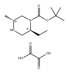 tert-butyl (2S,5R)-2-ethyl-5-methylpiperazine-1-carboxylate oxalate(1:x) 구조식 이미지