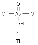 Titanium zirconium arsenate (Ti0.2Zr0.8(HAsO4)2), monohydrate Structure