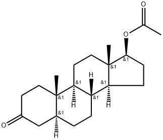 17β-Acetoxy-5α-androstane-3-one Structure