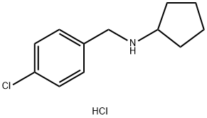 N-[(4-chlorophenyl)methyl]cyclopentanamine hydrochloride Structure