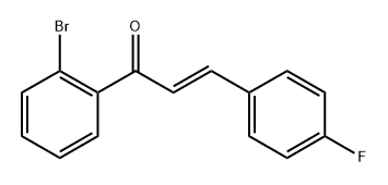 (E)-1-(2-bromophenyl)-3-(4-fluorophenyl)prop-2-en-1-one Structure