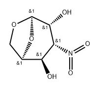 .beta.-D-Gulopyranose, 1,6-anhydro-3-deoxy-3-nitro- Structure