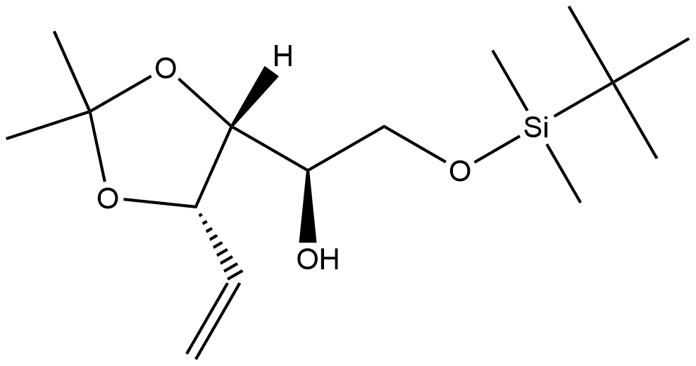 1,2-Dideoxy-6-O-[(1,1-dimethylethyl)dimethylsilyl]-3,4-O-(1-methylethylidene)-D-ribo-hex-1-enitol Structure