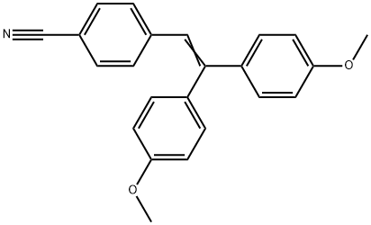 4-[2,2-bis(4-methoxyphenyl)ethenyl]benzonitrile Structure