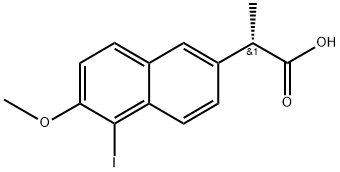 (S)-5-Iodo-6-Methoxy-α-Methyl-2-naphthaleneacetic Acid Structure