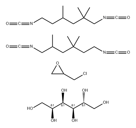 D-Glucitol, polymer with (chloromethyl)oxirane, 1,6-diisocyanato-2,2,4-trimethylhexane and 1,6-diisocyanato-2,4,4-trimethylhexane Structure