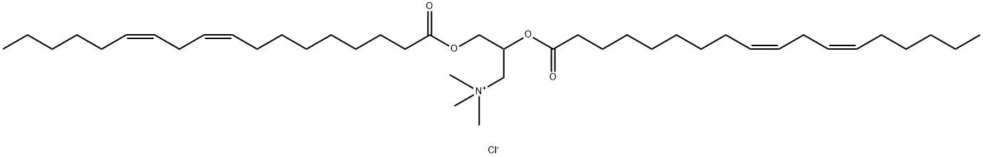 1-Propanaminium, N,N,N-trimethyl-2,3-bis[[(9Z,12Z)-1-oxo-9,12-octadecadien-1-yl]oxy]-, chloride (1:1) Structure