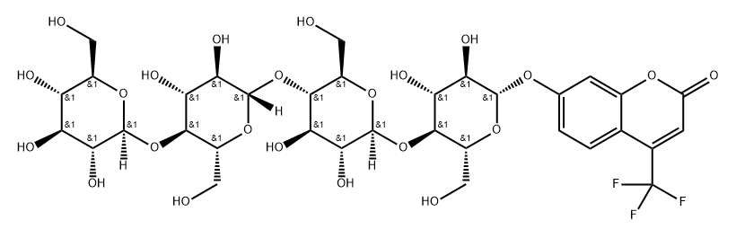 4-(Trifluoromethyl)umbelliferyl-b-D-cellotetraoside Structure