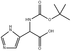1H-Imidazole-5-acetic acid, α-[[(1,1-dimethylethoxy)carbonyl]amino]- 구조식 이미지