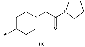 2-(4-Aminopiperidin-1-yl)-1-(pyrrolidin-1-yl)ethan-1-one dihydrochloride Structure