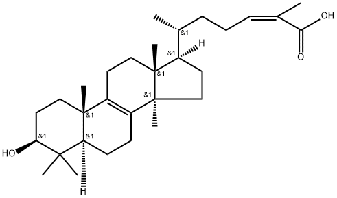 Lanosta-8,24-dien-26-oic acid, 3-hydroxy-, (3β,24Z)- Structure