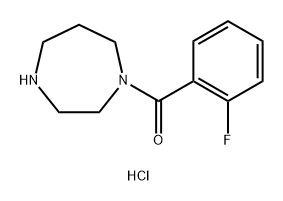 Methanone, (2-fluorophenyl)(hexahydro-1H-1,4-diazepin-1-yl)-, hydrochloride (1:1) 구조식 이미지