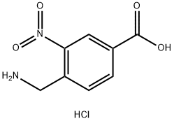 4-(Aminomethyl)-3-nitrobenzoic acid hydrochloride Structure