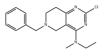 2-Chloro-N-ethyl-5,6,7,8-tetrahydro-N-methyl-6-(phenylmethyl)pyrido[4,3-d]pyrimidin-4-amine Structure