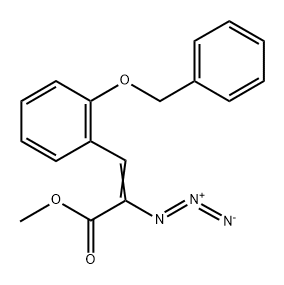 2-Propenoic acid, 2-azido-3-[2-(phenylmethoxy)phenyl]-, methyl ester 구조식 이미지