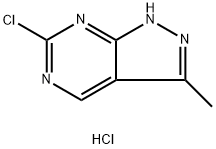 1H-Pyrazolo[3,4-d]pyrimidine, 6-chloro-3-methyl-, hydrochloride (1:1) 구조식 이미지